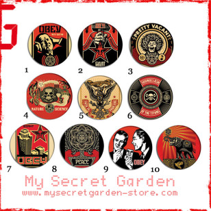 Obey - Pop Art  Pinback Button Badge Set 1a or 1b ( or Hair Ties / 4.4 cm Badge / Magnet / Keychain Set )